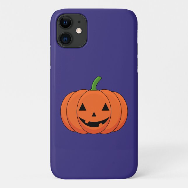 Capa Para iPhone 11 Jack-O'-Lanterna Pumpkin Halloween (Verso)