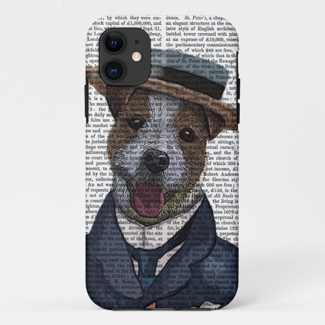 Capa Para iPhone 11 Jack Russell no Bater 2 (Verso)