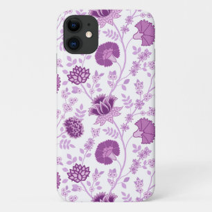 Capa Para iPhone 11 Jacobean Floral Big Pattern Pinks em Branco