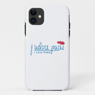 Capa Para iPhone 11 j'adore Paris (Eu amo Paris) com beret vermelho