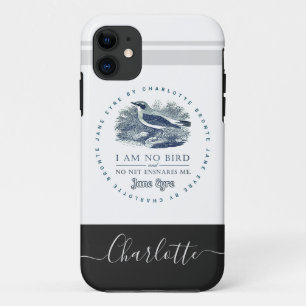 Capa Para iPhone 11 Jane Eyre - Não Sou Pássaro - Adicione Seu Nome