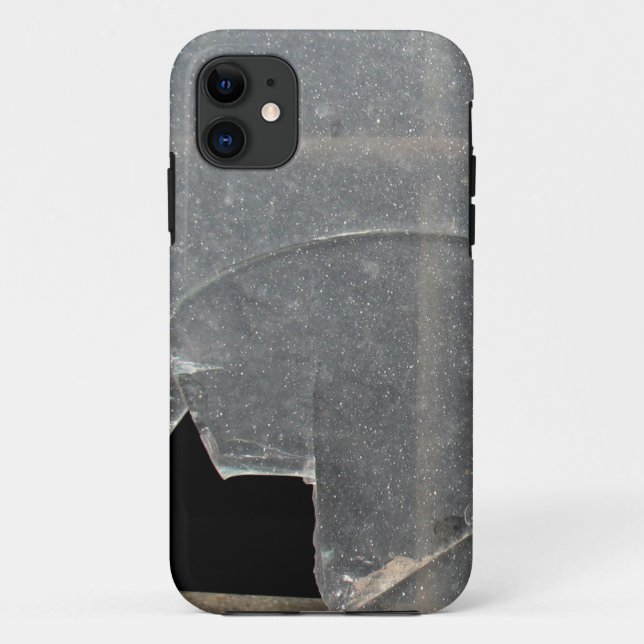 Capa Para iPhone 11 Janela de vidro quebrada com iPhon de gabinete de  (Verso)