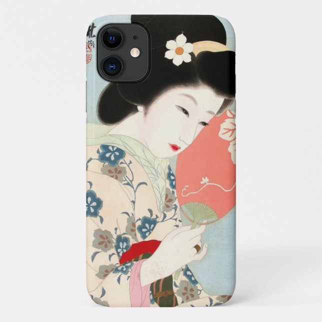 Capa Para iPhone 11 Japonês Clássico Geisha Lady Art (Verso)
