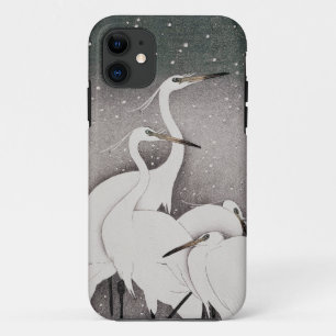 Capa Para iPhone 11 Japonês Egreans Bird Winter Snow Art