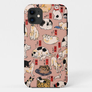 Capa Para iPhone 11 Japonês Gats Ukiyo-e Art Engraçado
