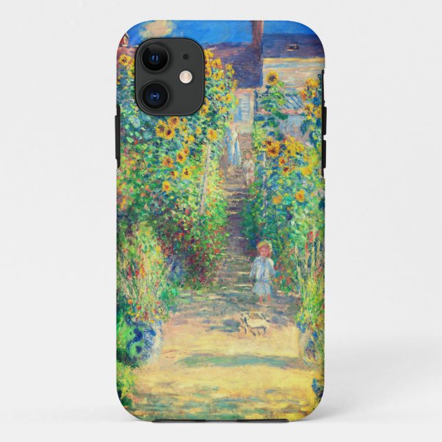 Capa Para iPhone 11 Jardim da Flor Monet (Verso)
