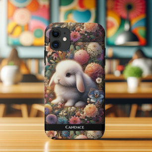 Capa Para iPhone 11 Jardim das Flores Coelhinhas de Nouveau