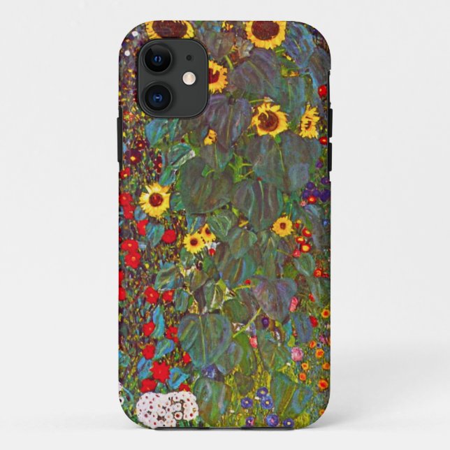 Capa Para iPhone 11 Jardim de Gustavo Klimt com caso do iPhone 5 dos (Verso)