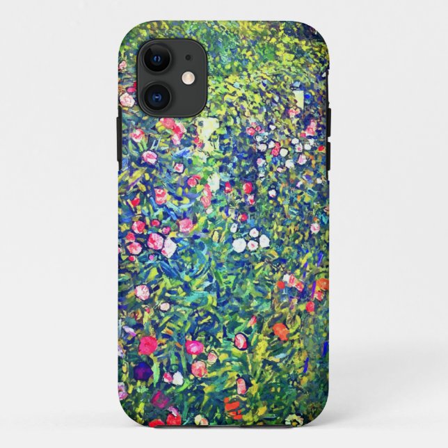 Capa Para iPhone 11 Jardim Italiano Gustav Klimt (Verso)