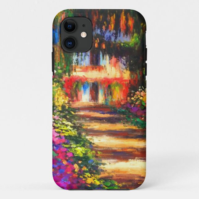 Capa Para iPhone 11 Jardim Monet em Giverny (Verso)