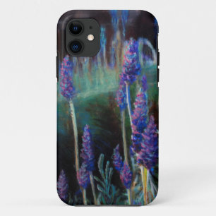 Capa Para iPhone 11 Jardim pela lagoa no crepúsculo