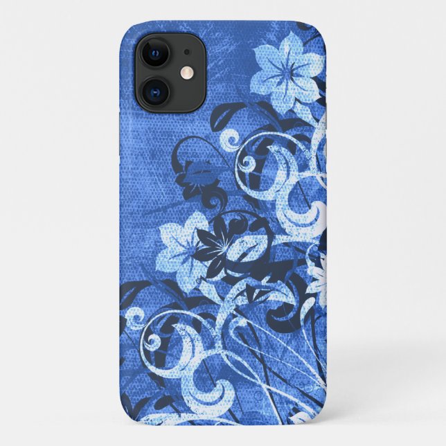 Capa Para iPhone 11 Jardim Urbano (Azul) (Verso)