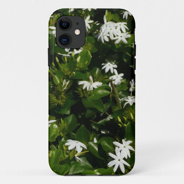 Capa Para iPhone 11 Jasmine Flowers Tropical Floral Botânica (Verso)