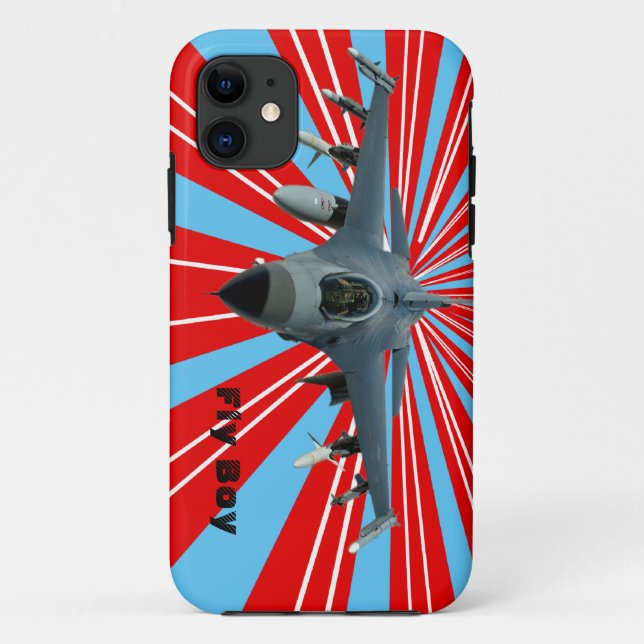 Capa Para iPhone 11 Jato de Combatente (Verso)