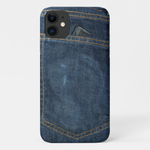 Capa Para iPhone 11 Jeans azuis - Bolso Denim