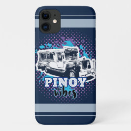 Capa Para iPhone 11 Jeepney Pinoy Vibes Azul Rosa