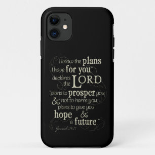 Capa Para iPhone 11 Jeremiah 29:11 Eu sei os planos que tenho para voc