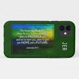 Capa Para iPhone 11 Jeremiah 29:11 | PORQUE EU CONHEÇO OS PLANOS Bíbli