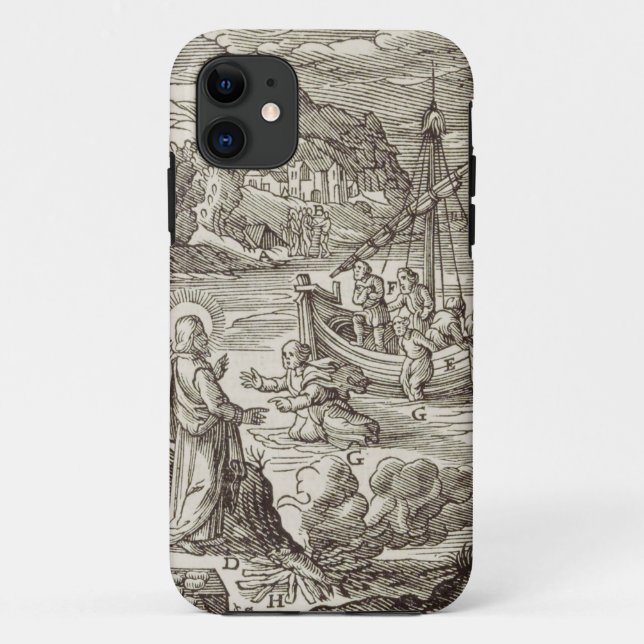 Capa Para iPhone 11 Jesus andando sobre a água (Verso)