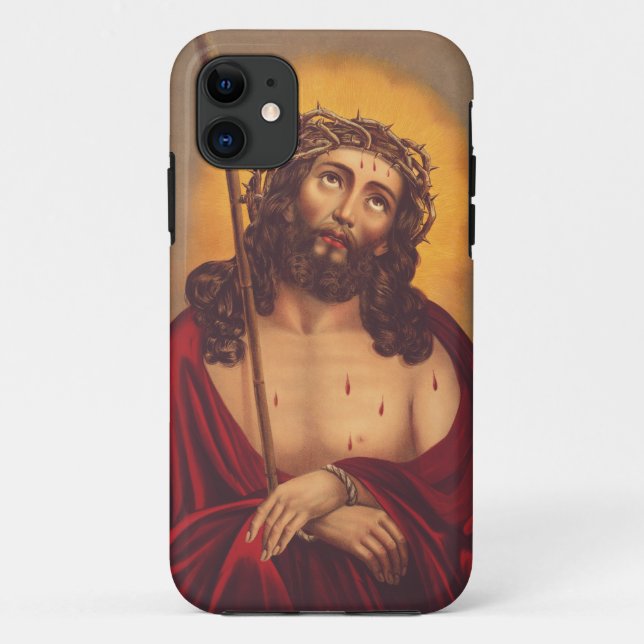 Capa Para iPhone 11 Jesus Coroado de Espinhos Arte Dolorosa (Verso)