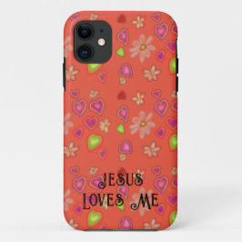 Capa Para iPhone 11 "Jesus me ama" Peach