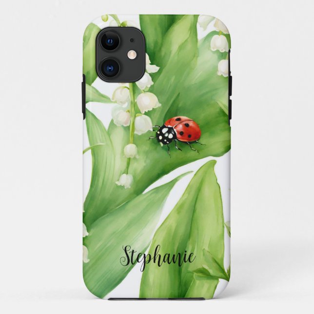 Capa Para iPhone 11 Joaninha do Lírio-do-Val  (Verso)