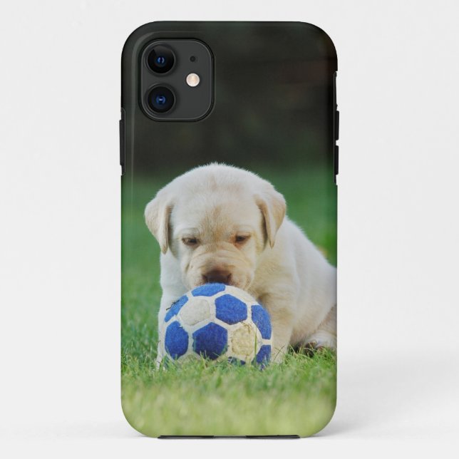 Capa Para iPhone 11 Jogador de futebol de laboratório (Verso)