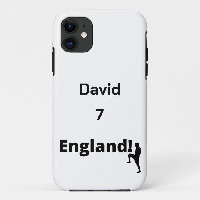 Capa Para iPhone 11 Jogador de futebol inglês personalizável (Verso)