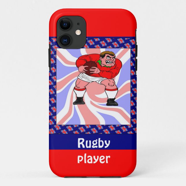 Capa Para iPhone 11 Jogador de rugby (Verso)