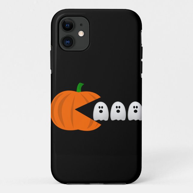 Capa Para iPhone 11 jogador engraçado retro fantasma da abóbora-das-br (Verso)