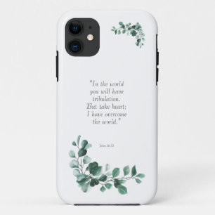 Capa Para iPhone 11 John 16:33 Versos da Bíblia para encorajá-lo