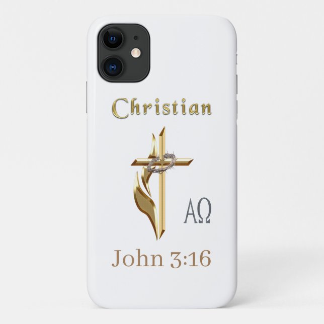 Capa Para iPhone 11 JOhn 3:16 (Verso)