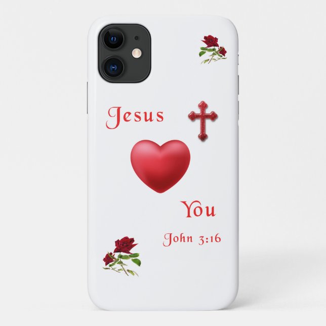 Capa Para iPhone 11 John 3:16 (Verso)