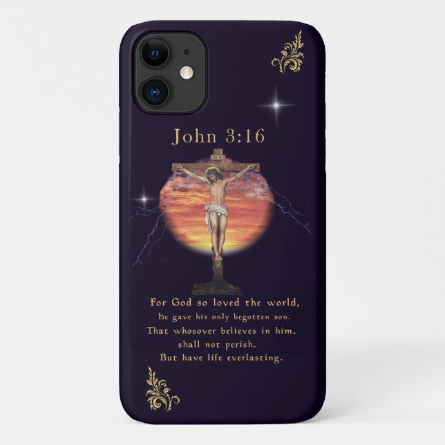 Capa Para iPhone 11 John 3:166 (Verso)