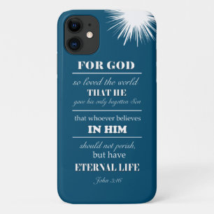 Capa Para iPhone 11 John 3:16 Bíblia Verse inspiracional