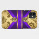 Capa Para iPhone 11 Jóia Dourado roxa elegante elegante do damasco (Back (Horizontal))