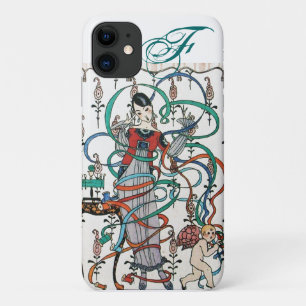 Capa Para iPhone 11 JOVEM, COR DE BORRACHA, CUPID Monograma