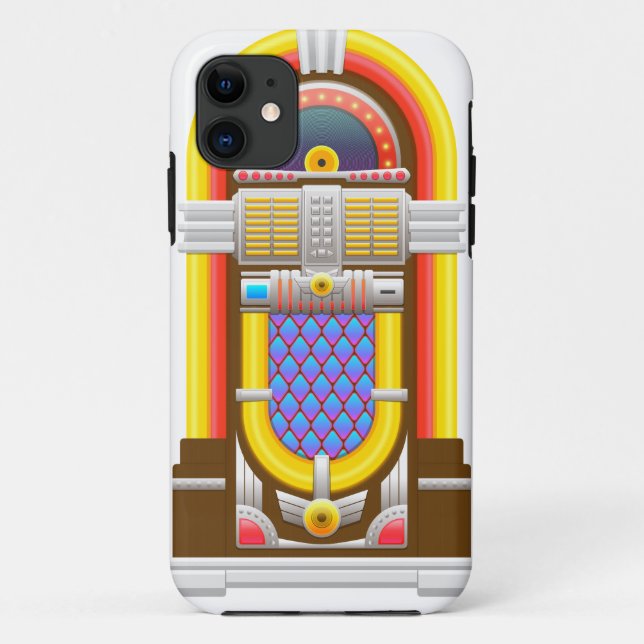 Capa Para iPhone 11 jukebox antiquada (Verso)