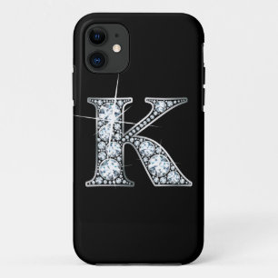 Capa Para iPhone 11 K Faux Diamond Monograma Case