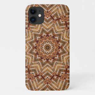 Capa Para iPhone 11 Kaleidoscope Estrela Marrom clara