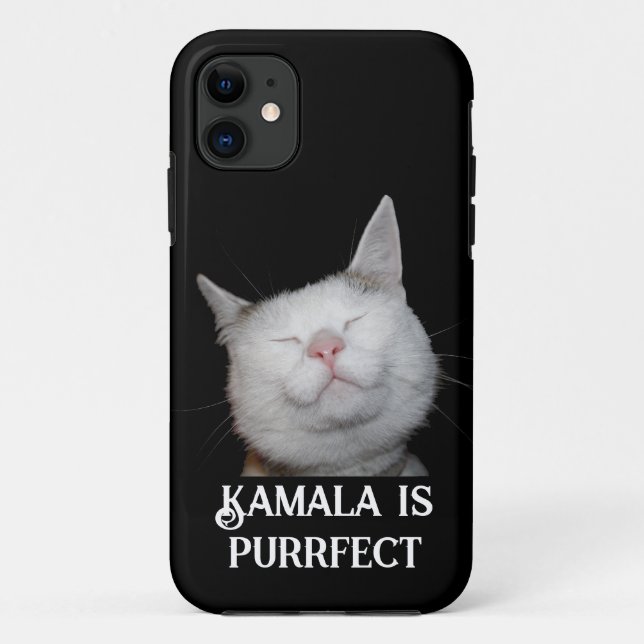 Capa Para iPhone 11 Kamala é Purrfect (Verso)