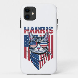 Capa Para iPhone 11 Kamala Harris para Presidente 2024 Gato Engraçado