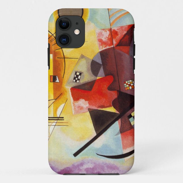 Capa Para iPhone 11 Kandinsky Amarelo Azul (Verso)