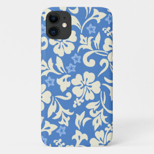 Capa Para iPhone 11 Kapalua Pareau Hawaiian Hibiscus Periwinkle