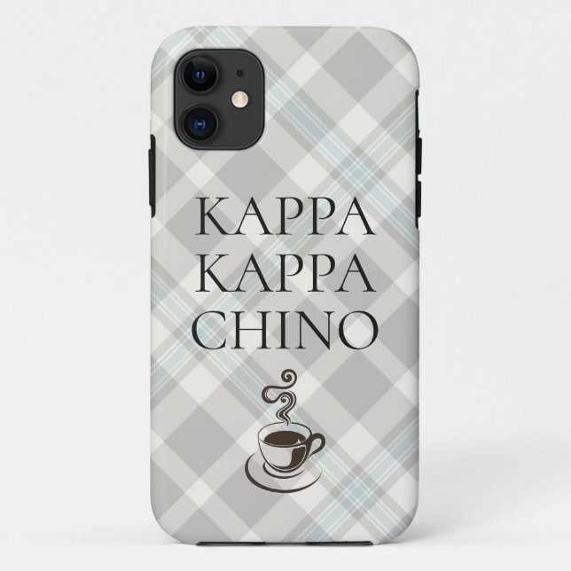 Capa Para iPhone 11 Kappa Kappa Chino Funny Coffee Lover (Verso)