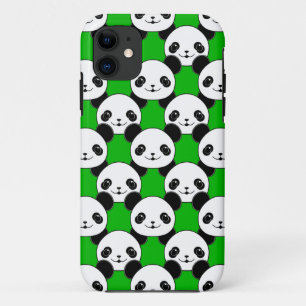 Capa Para iPhone 11 Kawaii Panda Bear Pattern