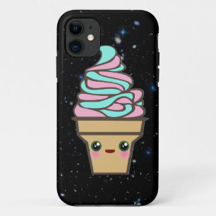 Capa Para iPhone 11 Kawaii Rave Sorvete No Espaço