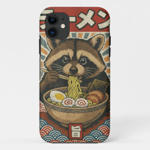 Capa Para iPhone 11 Kawaii Retro Vintage Japonês Sorvendo Ramen Guaxin