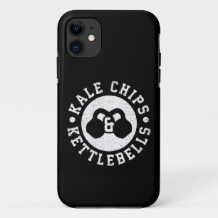 Capa Para iPhone 11 Kettlebells e Kale Chips - Engraçado Workout Novel