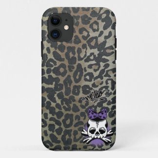 Capa Para iPhone 11 Khaki Leopard Dokuro-Chan